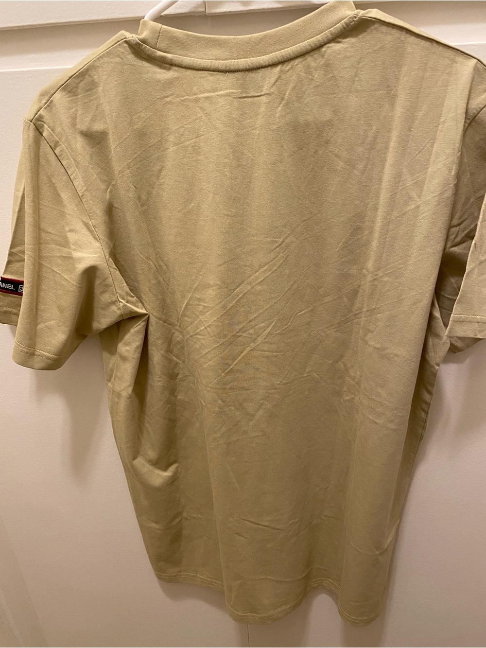 CHANEL No.5 Embroidered Logo Tee - Olive Green with Red & Black Accents - Picture 7 of 8